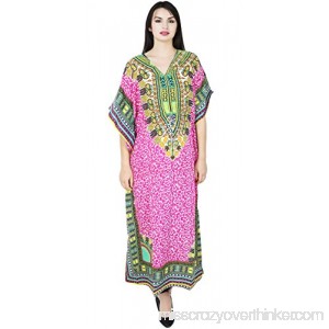 SKAVIJ Soft Beach Cover Up Dashiki Short Kaftan Bathing Suit Maxi Dress Gifts for Ladies Pink B07CVY1K7G